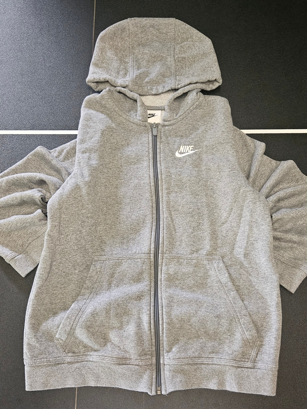 Nike Kids' Grey Full-Zip Hoodie Jacket